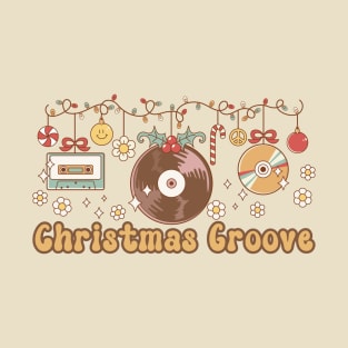 Vintage Music Christmas Groove T-Shirt