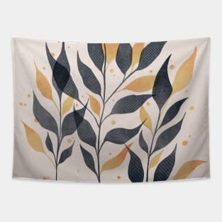 Neutral Boho Art Print, with plants Tapestry