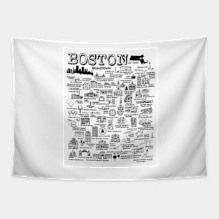 Boston Map Tapestry