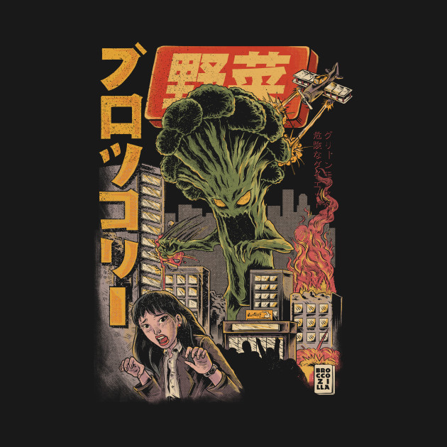 Broccozilla Black Version - Kaiju - T-Shirt