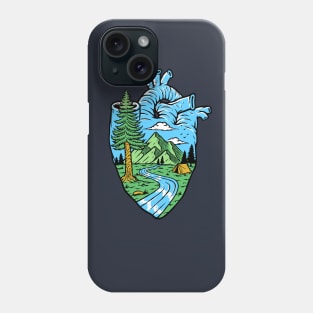Nature in my heart illustration Phone Case