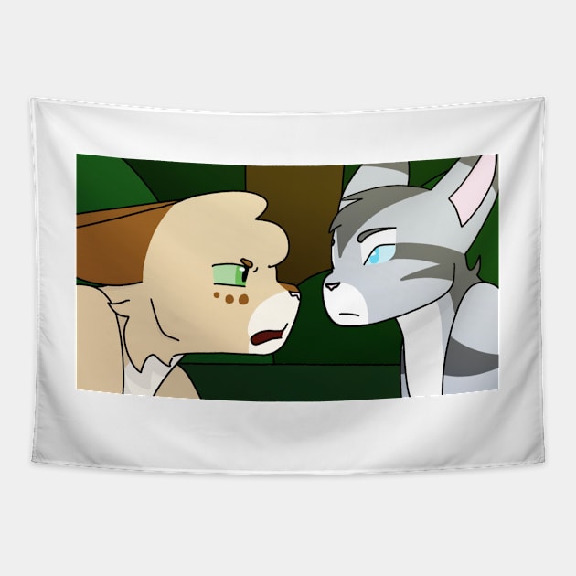 Berrynose VS Jayfeather Tapestry by ceolsonart