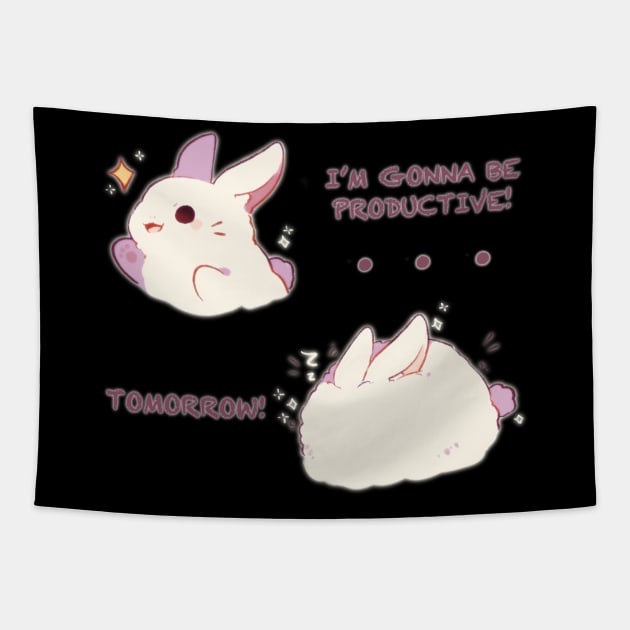 Productive Bunny Tapestry by Cremechii