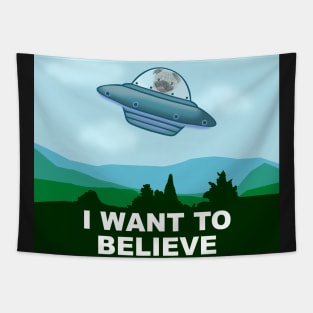 ufo pug Tapestry