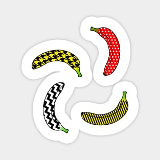 funky bananas on white Magnet