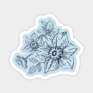 Floral Outline Magnet