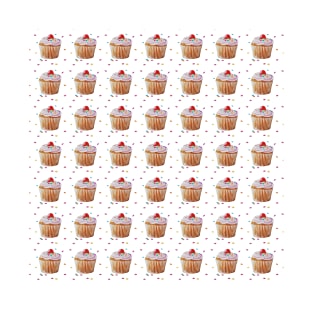 Cherry Cupcake painting pattern T-Shirt