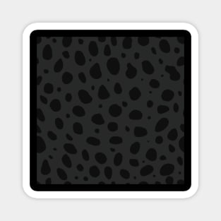 Charcoal Gray and Black Cheetah Print Animal Print Magnet