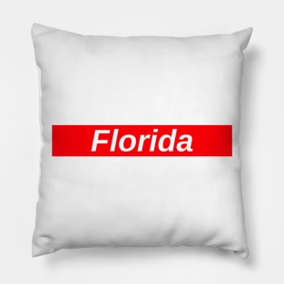 Florida // Red Box Logo Pillow