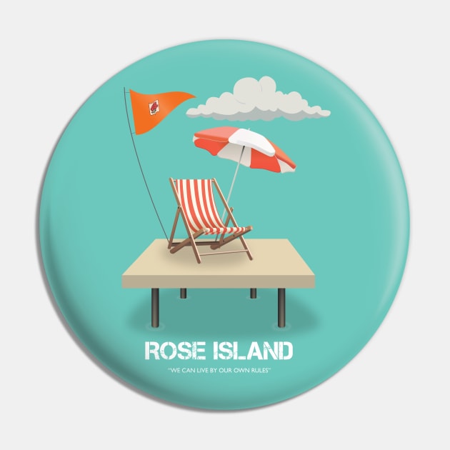 Rose Island - Alternative Movie Poster Pin by MoviePosterBoy