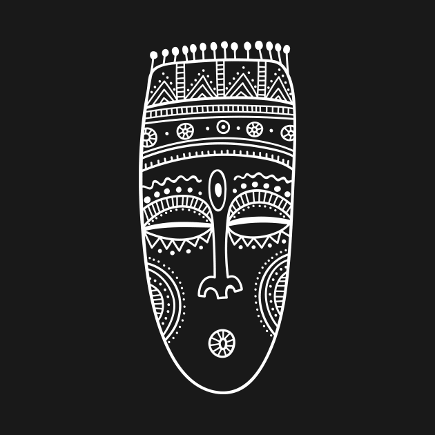 Tribal mask White by yuliia_bahniuk