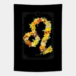 Floral Zodiac Sign: Leo Tapestry