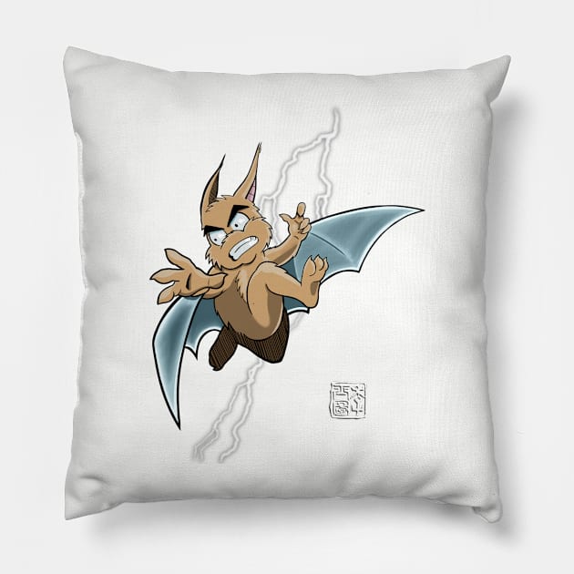 Bonkers the Bat: Strike Pillow by Christopher Bendt