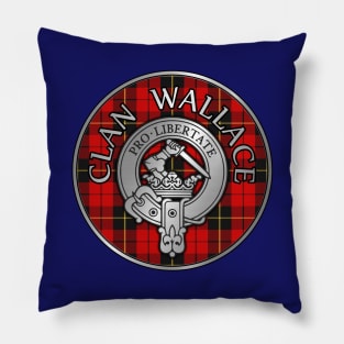 Clan Wallace Crest & Tartan Pillow