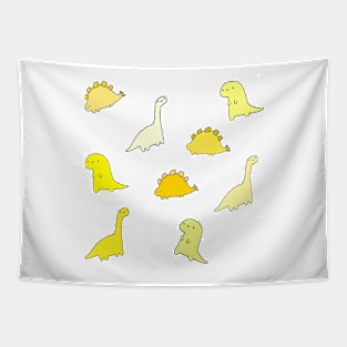 Yellow Dino Pack Tapestry