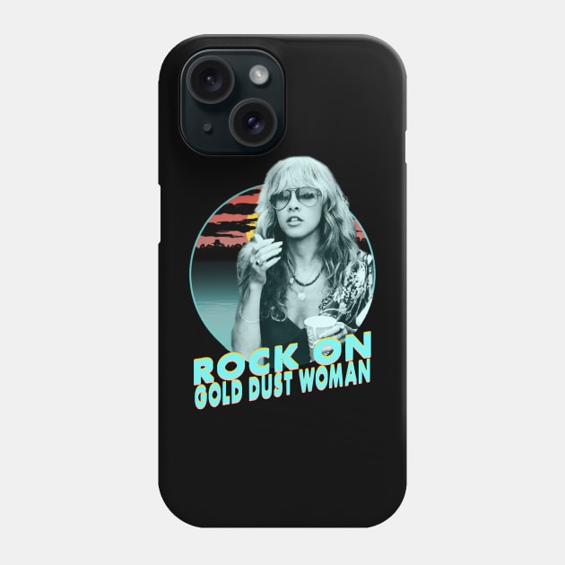 Stevie Nicks rock on gold dust woman Phone Case by RAINYDROP