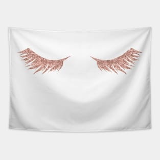 Pretty Rosegold Eye Lashes Tapestry