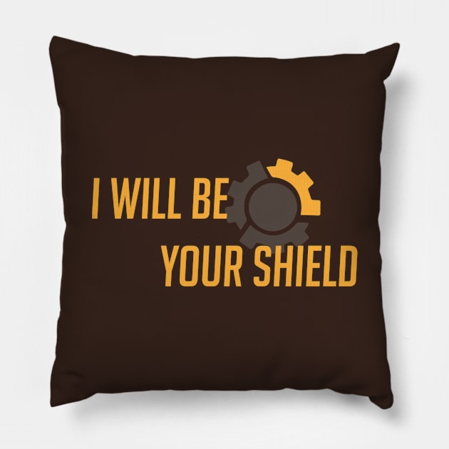 I will be your shield Pillow by badgerinafez