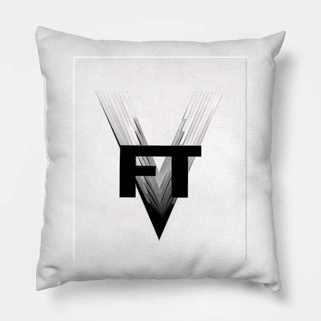 Filling The Void B&W Logo Pillow by FillingTheVoidPN