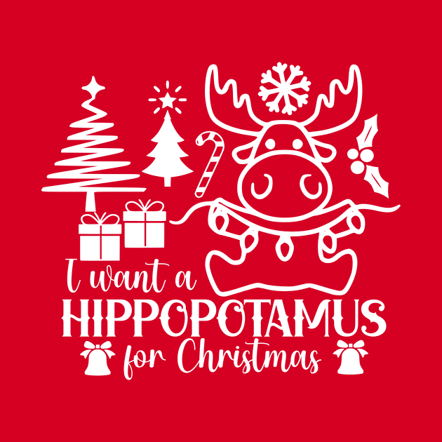 Hippopotamus Christmas by SVGBistro