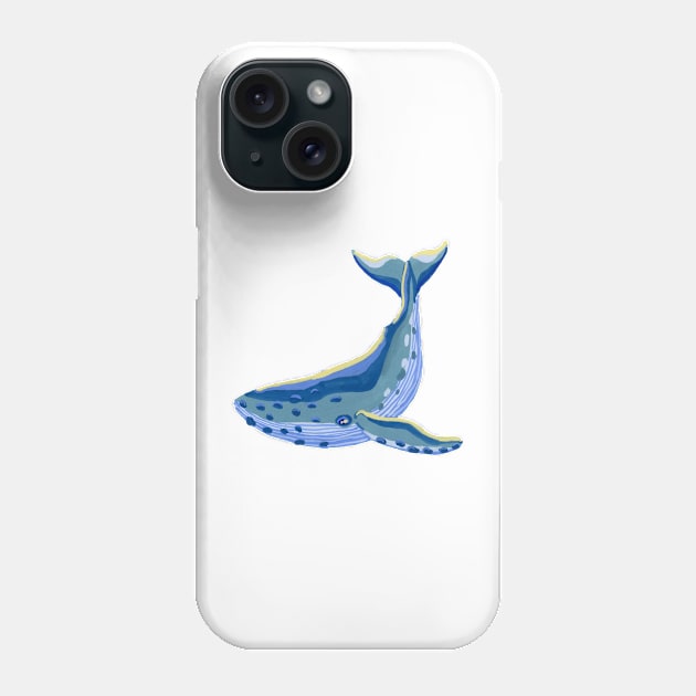 Gouache Humpback Whale Phone Case by paintedpansy