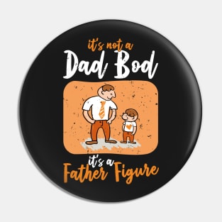 Dad Bod | White And Orange Text Funny Dad Pin