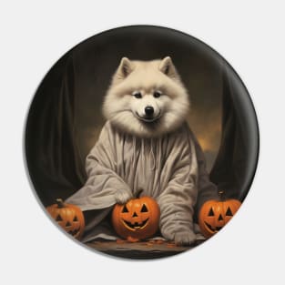 American eskimo dog Halloween Pin