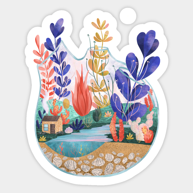 Wood Terrarium - Terrarium - Sticker