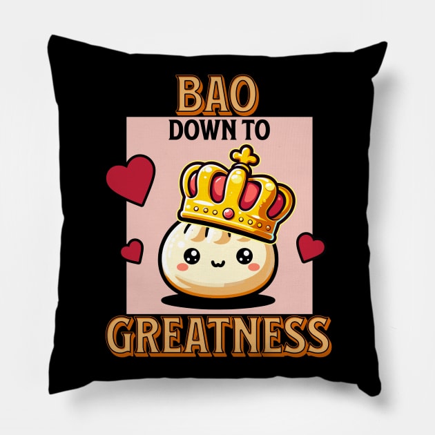 Bao Down to Greatness - Dim Sum Fun Pillow by Half Sugar Boba