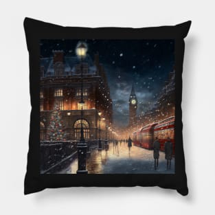 Christmas in town square III Pillow