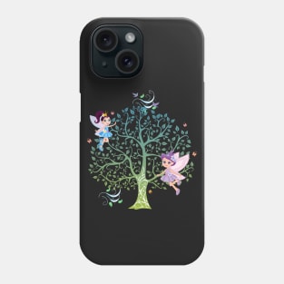 Flower spirits in the forest - Hippie flower children Phone Case