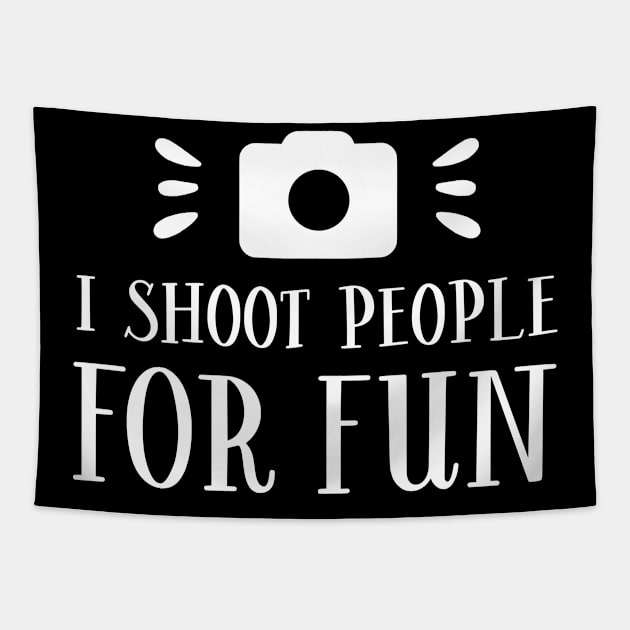 I Shoot People For Fun Tapestry by ThrivingTees