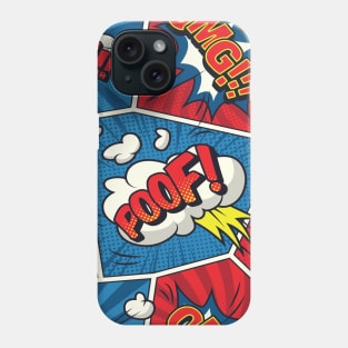 Funny comics pop art face mask Phone Case