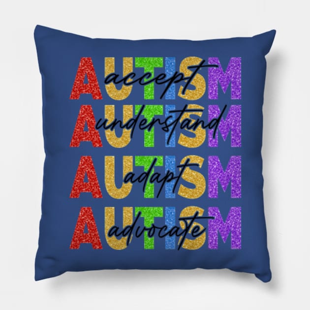 Autism Awareness, Autism Accept Understand Love, Autism Puzzle, Autism Mom, Special Education Pillow by CrosbyD