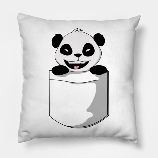 A Panda in your pocket! Pillow by farai
