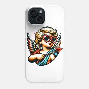 Pop Art Cupid: Retro Valentine's Day T-Shirt with Heart Arrows Phone Case