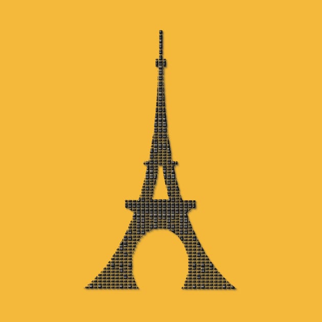 Eiffel Tower - Tiled Grid Design by PatrioTEEism