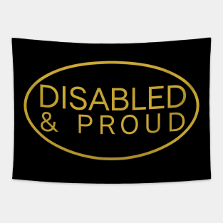 Disabled and Proud ver. 3 Gold Tapestry