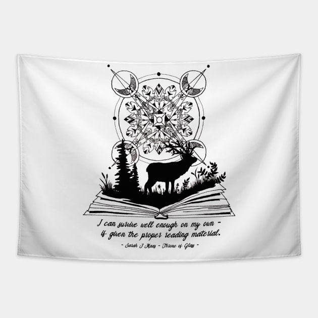 Deer ToG Quote Plain Tapestry by TG_Art