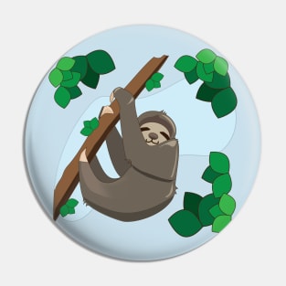 Smiley Sloth Pin