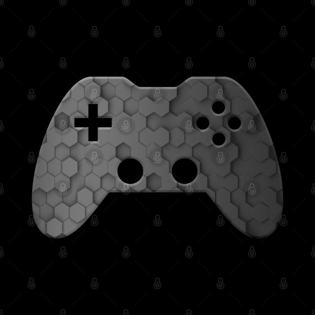 Black Geometric - Gaming Gamer Abstract - Gamepad Controller - Video Game Lover - Graphic Background by MaystarUniverse