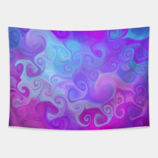 Pink/blue/purple swirls Tapestry