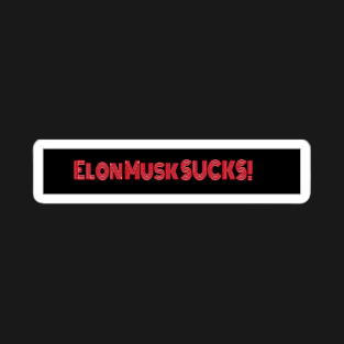 Elon Musk SUCKS - Red - Front T-Shirt