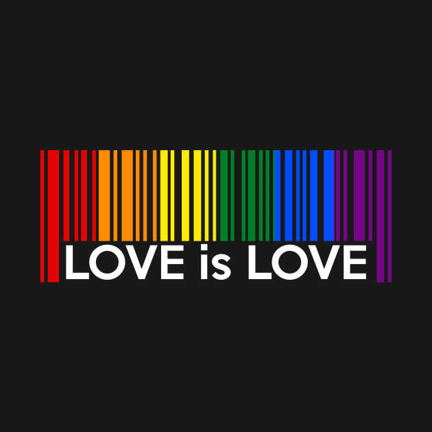 LGBT Rainbow Pride Barcode - Love is Love by jpmariano