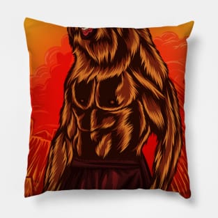 GRIZZLY BEAR ILLUSTRATION Pillow