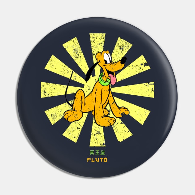 Pluto Retro Japanese Pin by Nova5