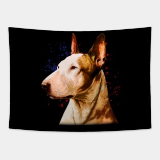 Bullie Beauty Fashionable Tee Celebrating the Endearing Bull Terrier Breed Tapestry
