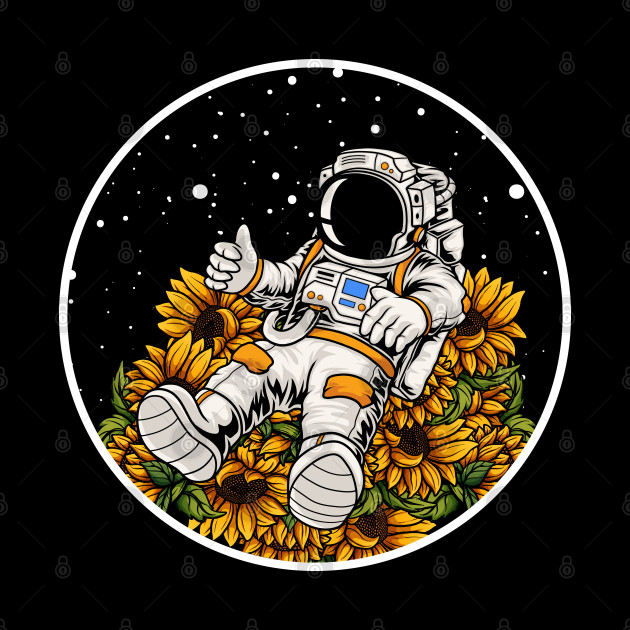 Psychonaut Psychedelic Astronaut Space Sunflowers - Astronaut - Phone Case