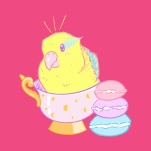 Yellow Parrotlet Tea Party T-Shirt