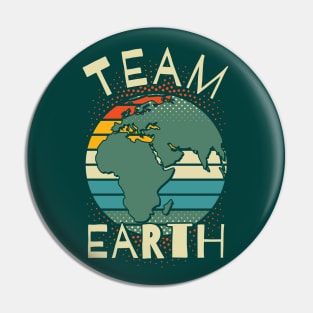 Team Earth Retro Colors Pin